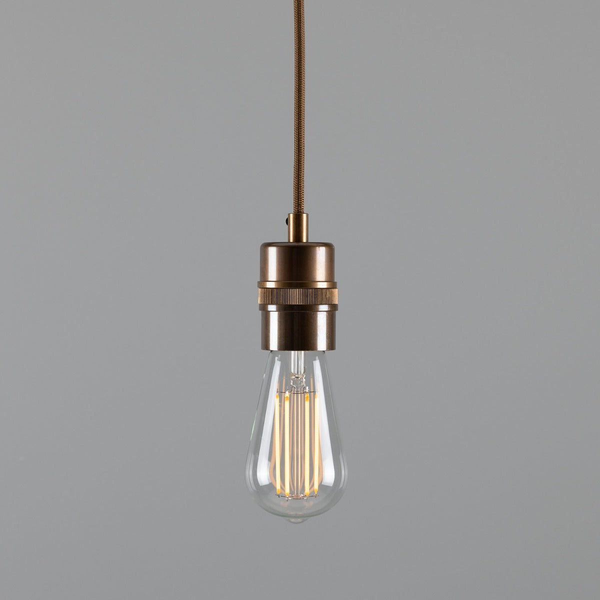 Devon Minimalist Bulb Brass Pendant Light 4.5cm IP20 - Main View
