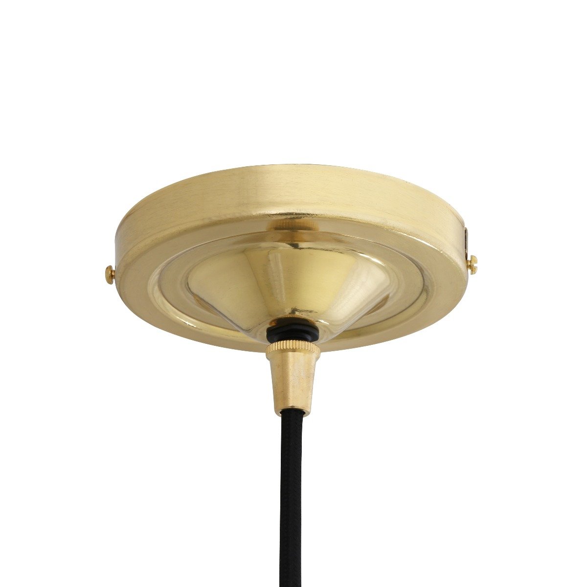 Royce Slender Reeded Brass Pendant Light - View 4