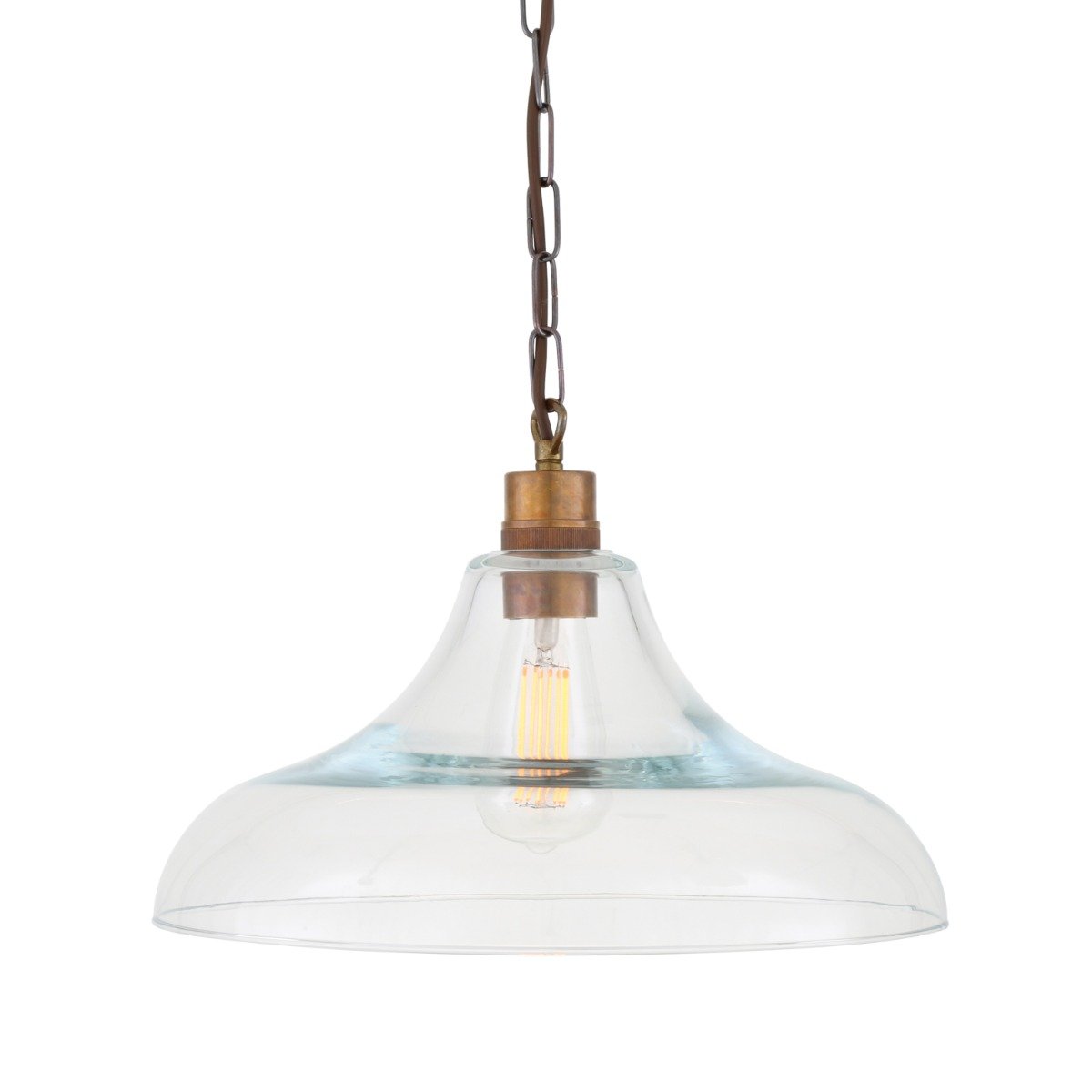 Clifton Railway Clear Glass Pendant - Main View
