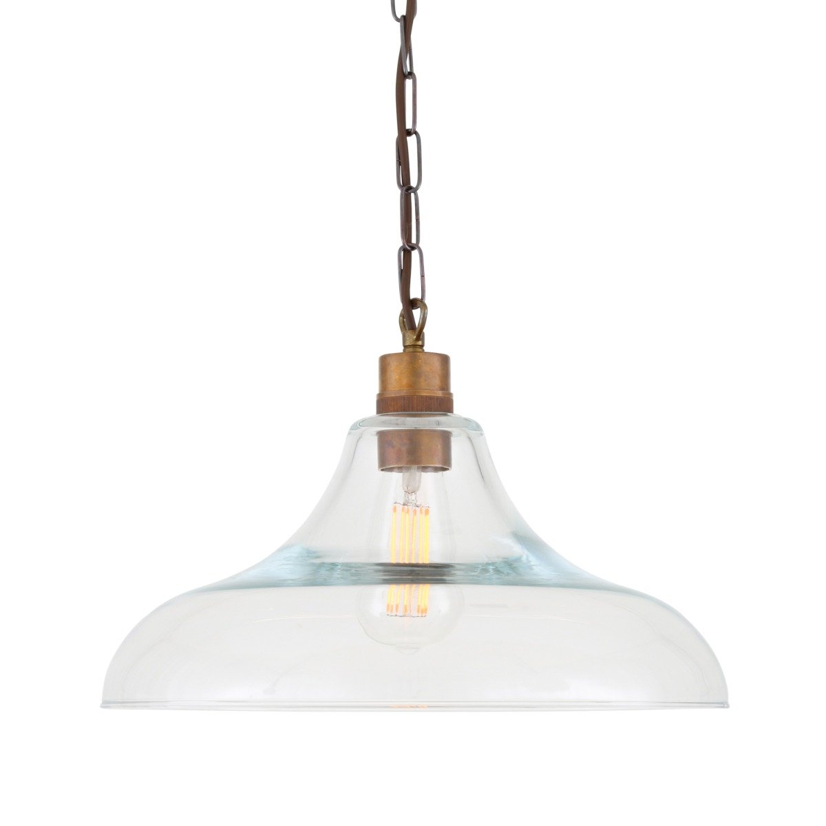 Clifton Railway Clear Glass Pendant - View 2