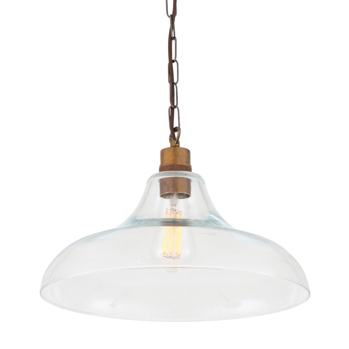 Clifton Railway Clear Glass Pendant - View 3