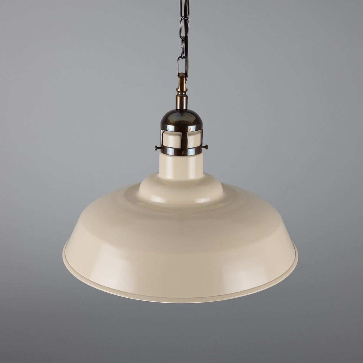 Matlock Large Vintage Factory Brass Pendant Light 50cm - View 28