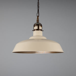 Matlock Large Vintage Factory Brass Pendant Light 50cm - View 27
