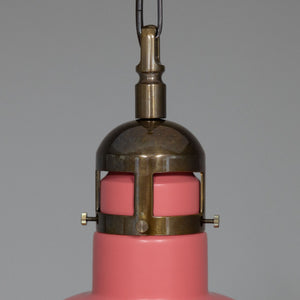 Matlock Large Vintage Factory Brass Pendant Light 50cm - View 15