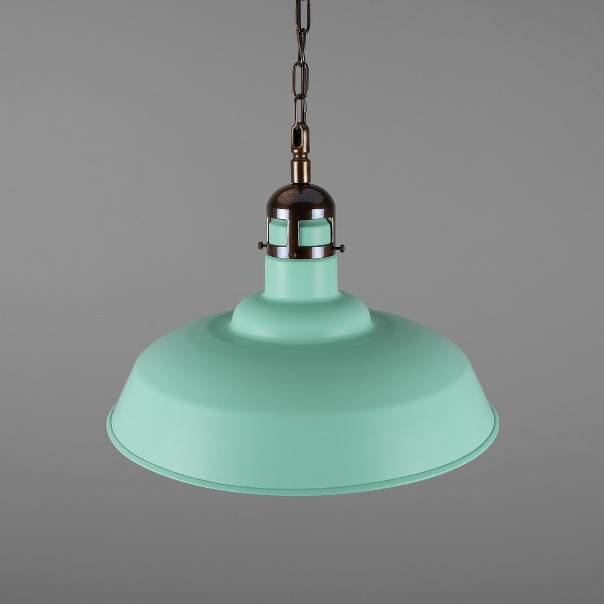 Matlock Large Vintage Factory Brass Pendant Light 50cm - View 23