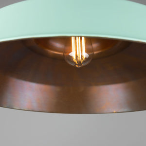 Matlock Large Vintage Factory Brass Pendant Light 50cm - View 25