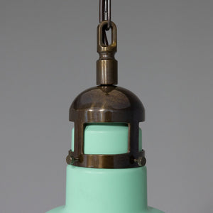 Matlock Large Vintage Factory Brass Pendant Light 50cm - View 26