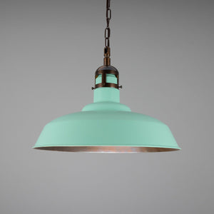 Matlock Large Vintage Factory Brass Pendant Light 50cm - View 22