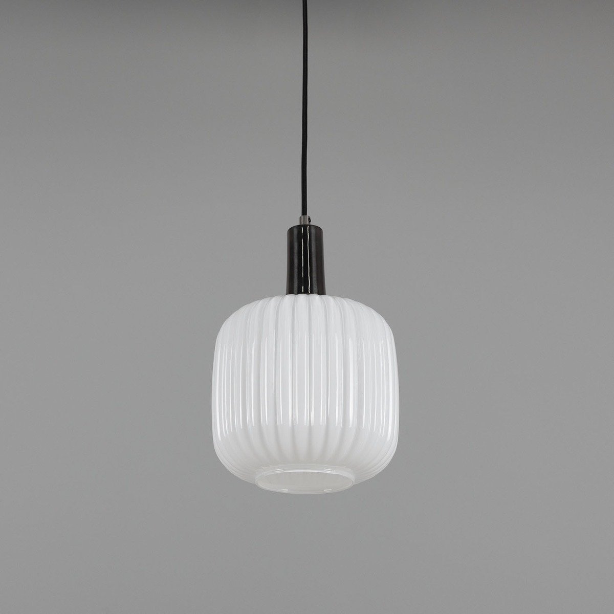 Nahla Reeded Glass and Brass Pendant Clear or Opal 20cm IP20 - View 13