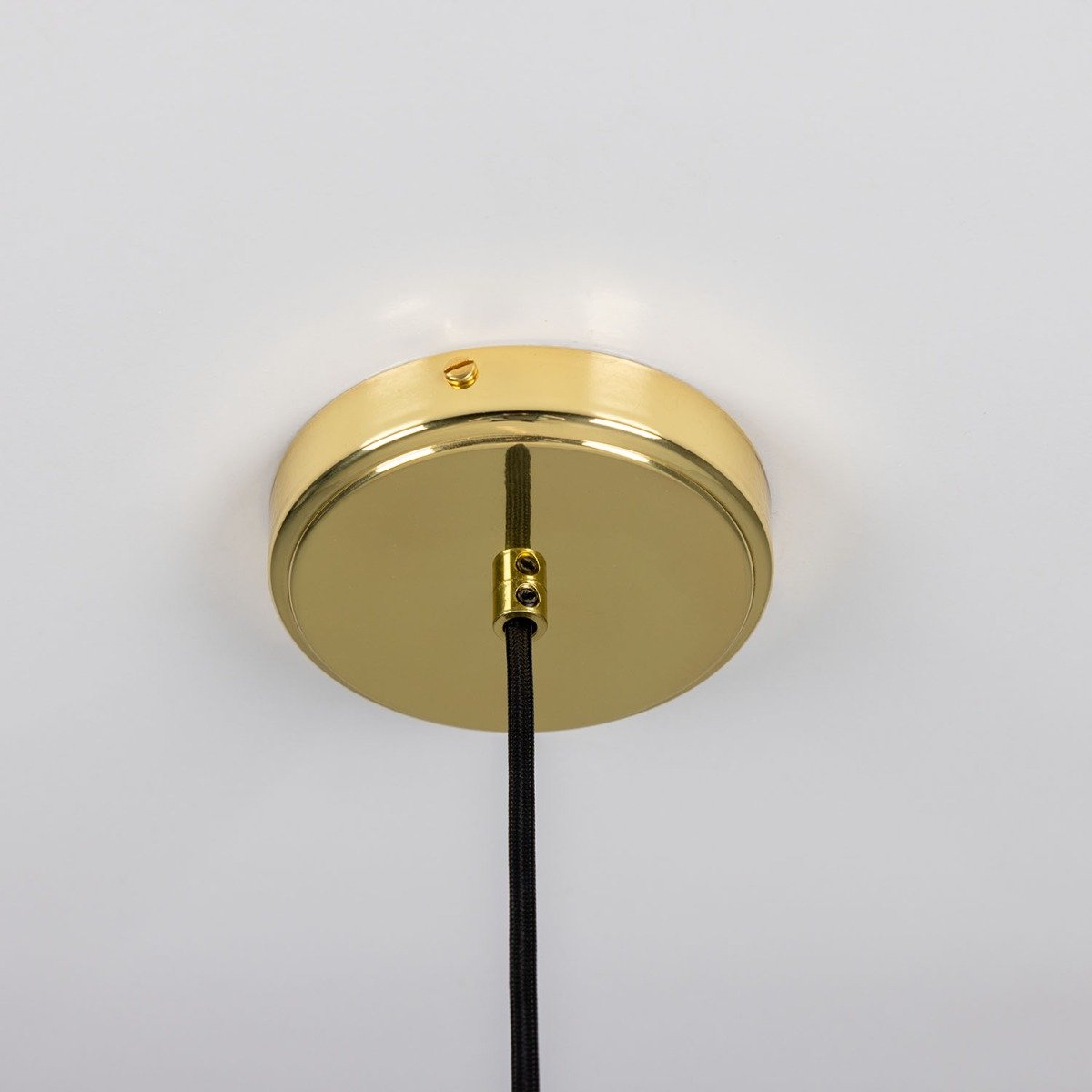 Nahla Reeded Glass and Brass Pendant Clear or Opal 20cm IP20 - View 23
