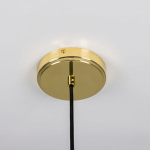 Nahla Reeded Glass and Brass Pendant Clear or Opal 20cm IP20 - View 23