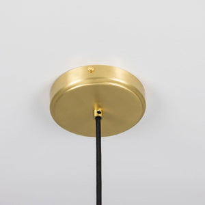Nahla Reeded Glass and Brass Pendant Clear or Opal 20cm IP20 - View 5