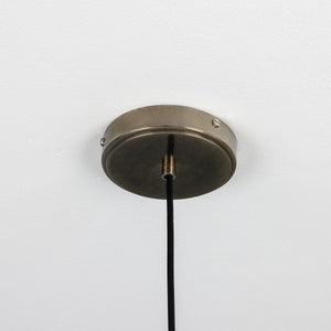 Nehir Reeded Glass and Brass Pendant 20cm - View 12