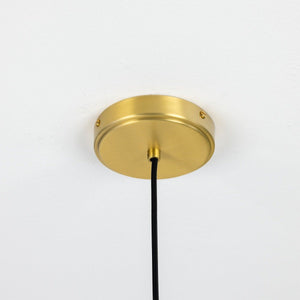Nehir Reeded Glass and Brass Pendant 20cm - View 16