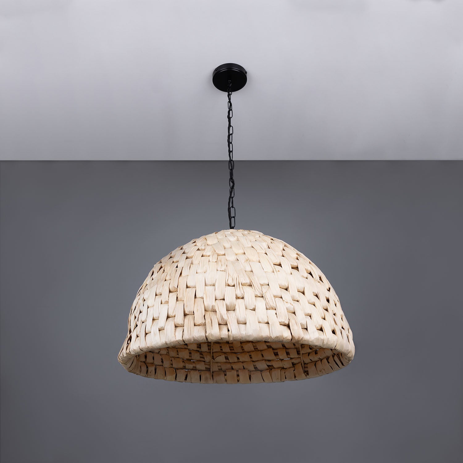 Betty Small Rattan Abaca Pendant Light 58cm - View 4