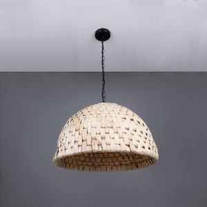 Betty Small Rattan Abaca Pendant Light 58cm - View 4