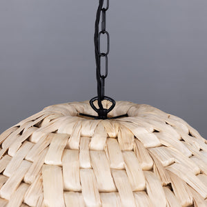 Betty Small Rattan Abaca Pendant Light 58cm - View 5