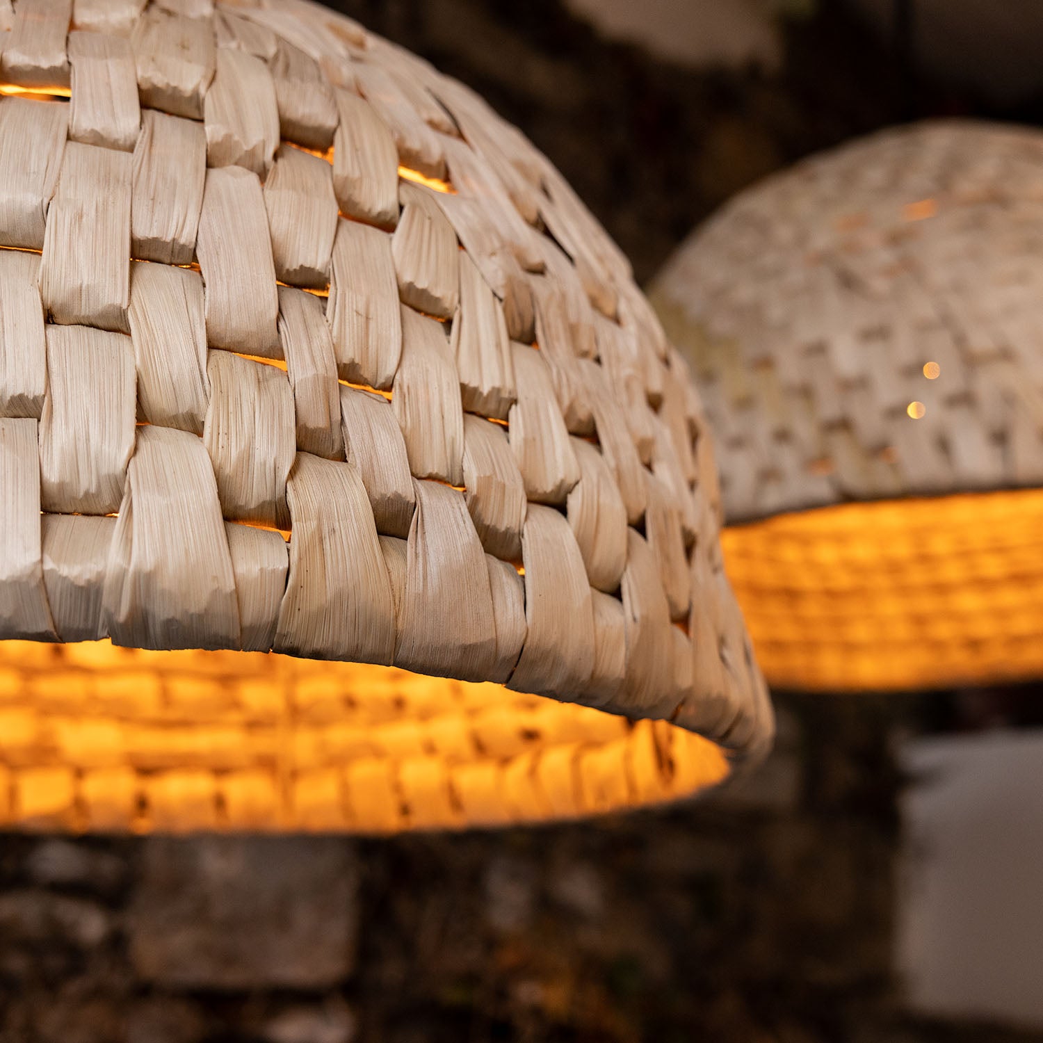Betty Small Rattan Abaca Pendant Light 58cm - View 2