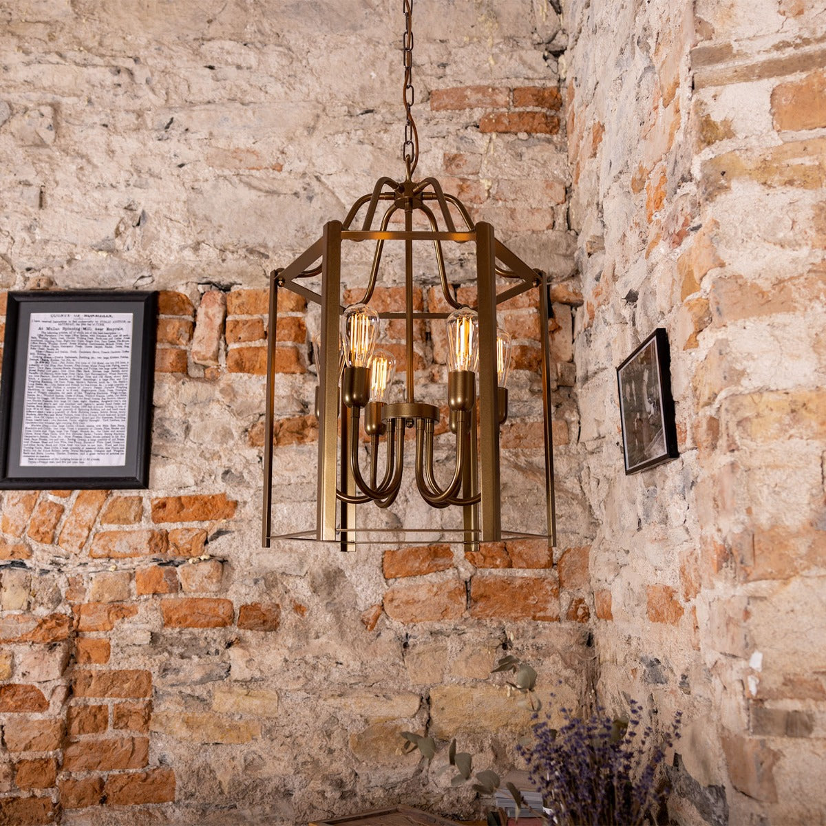 Portroe Indoor Hanging Pendant Lantern, 4-6 Light - View 8