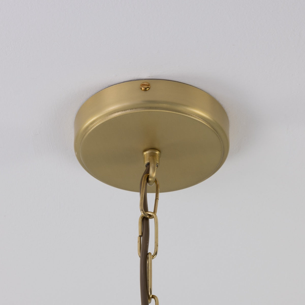 California Modern Brass Chandelier, Six-Arm - View 10