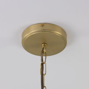 California Modern Brass Chandelier, Six-Arm - View 10
