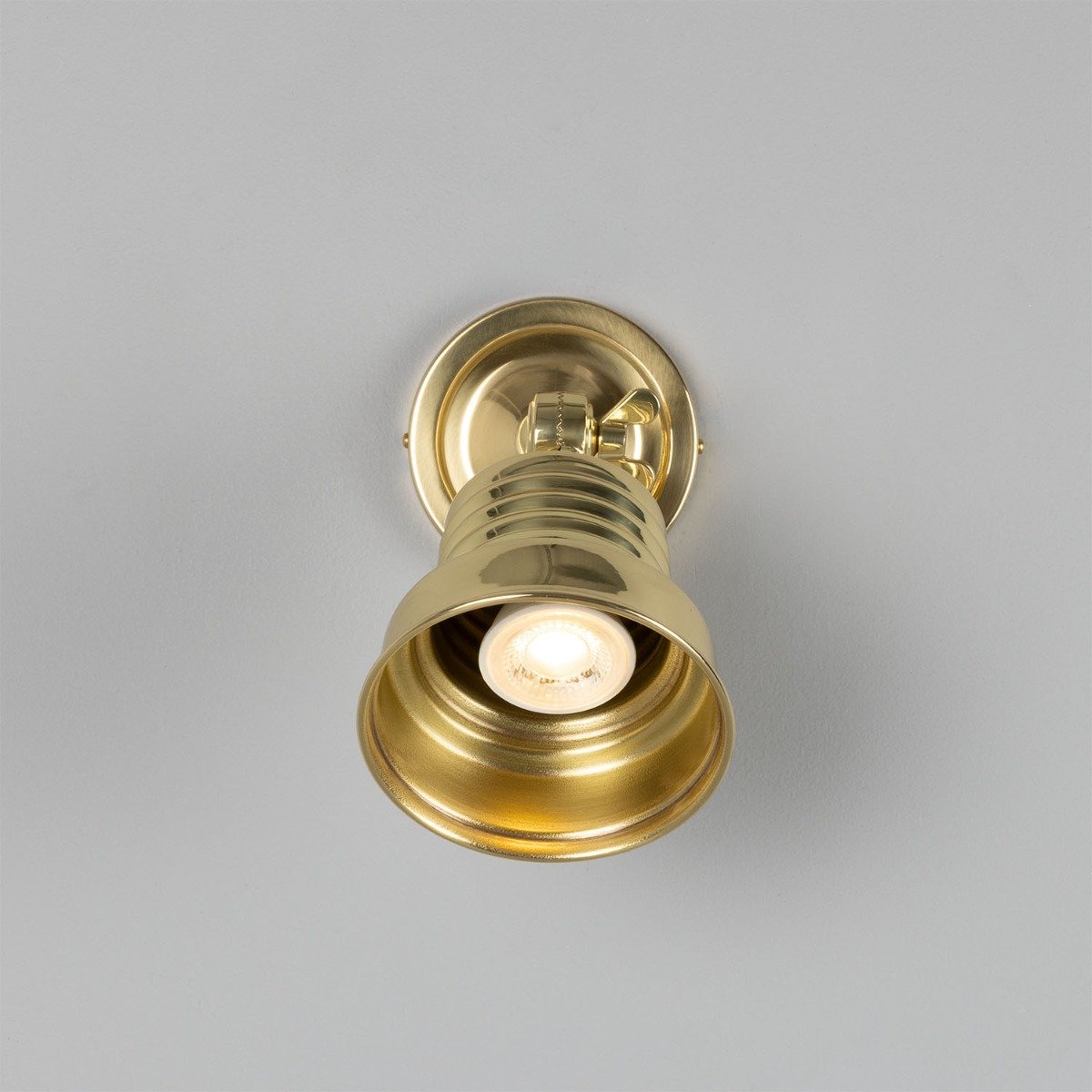 Sucre Adjustable Industrial Brass Spotlight 11.5cm IP20 - View 10