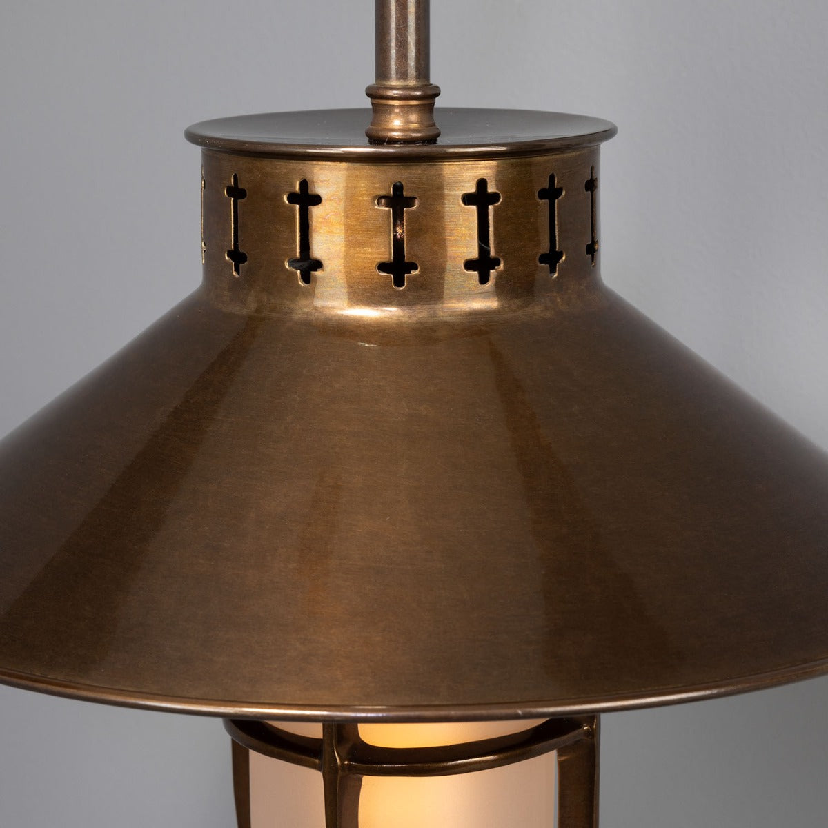 Boyd C Single Arm Wall Light Antique Brass - View 4