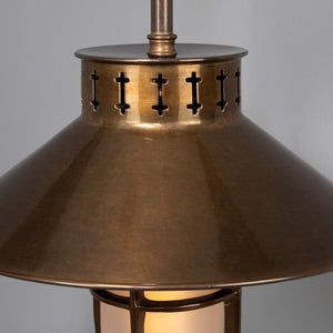 Boyd C Single Arm Wall Light Antique Brass - View 4