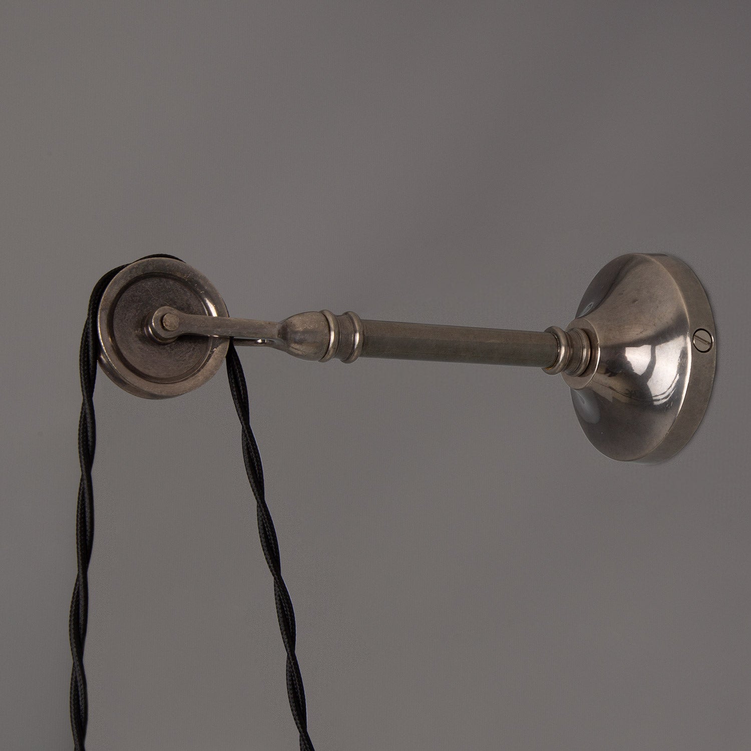 Rigale Industrial Pulley Wall Light with Stepped Glass Lamp Shade - View 5