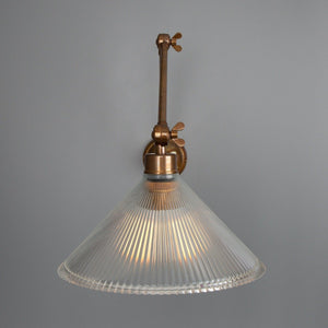 Rebell Adjustable Arm Wall Light with Prismatic Glass Shade - View 8