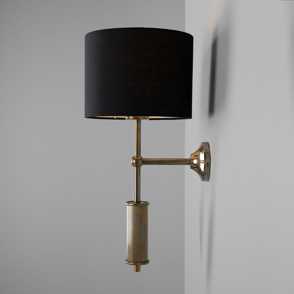 Gorey Modern Wall Light with Fabric Shade 47cm IP20 - View 3