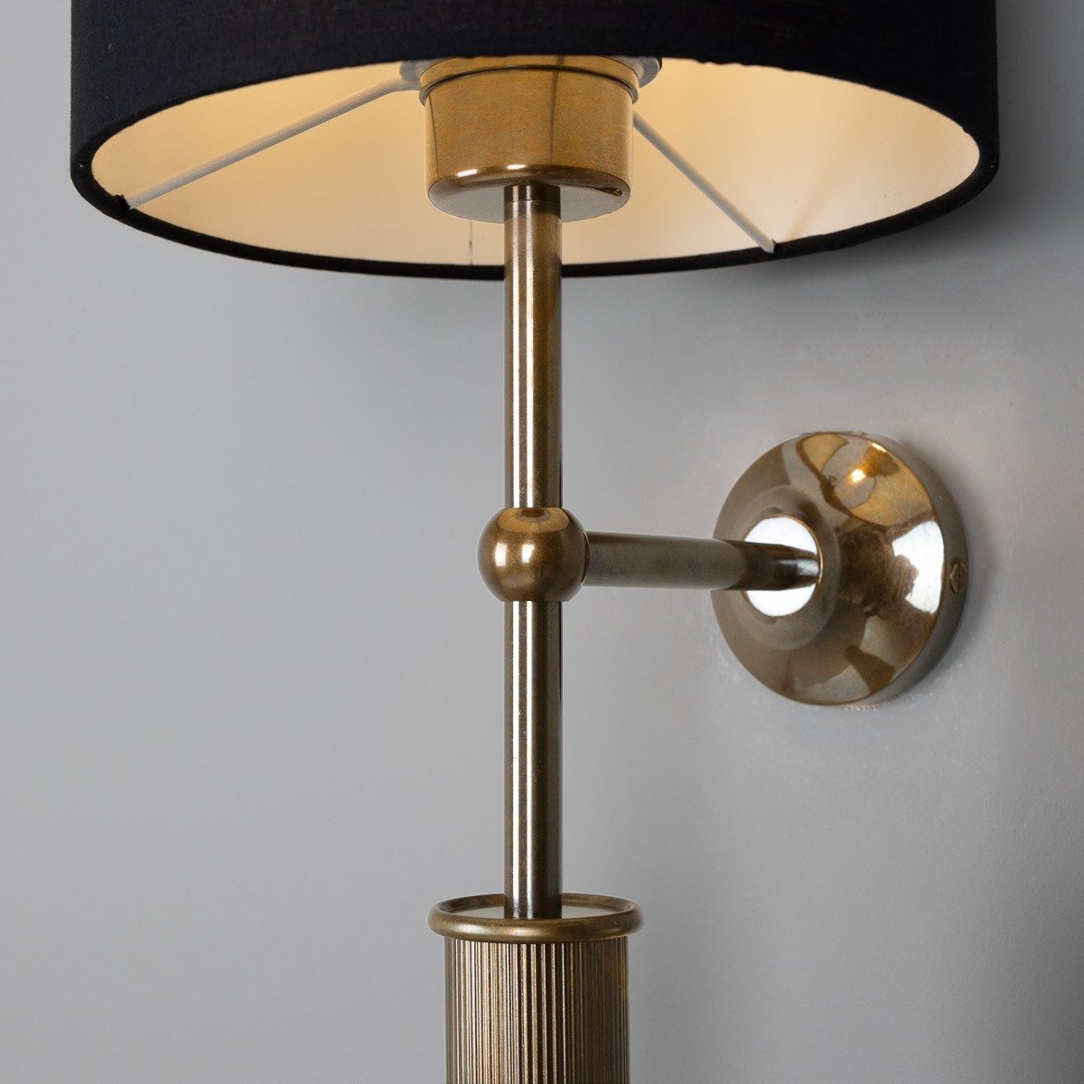 Gorey Modern Wall Light with Fabric Shade 47cm IP20 - View 5