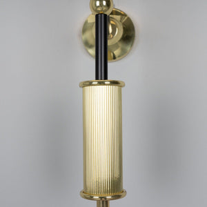 Gorey Modern Wall Light with Fabric Shade 47cm IP20 - View 9