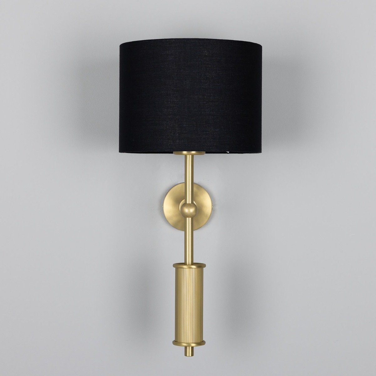 Gorey Modern Wall Light with Fabric Shade 47cm IP20 - View 12
