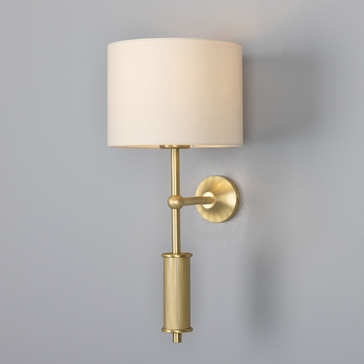 Gorey Modern Wall Light with Fabric Shade 47cm IP20 - View 16