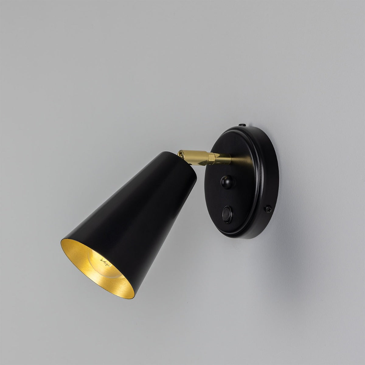 Cashel Adjustable Brass Cone Wall Light 12cm IP20 - View 12