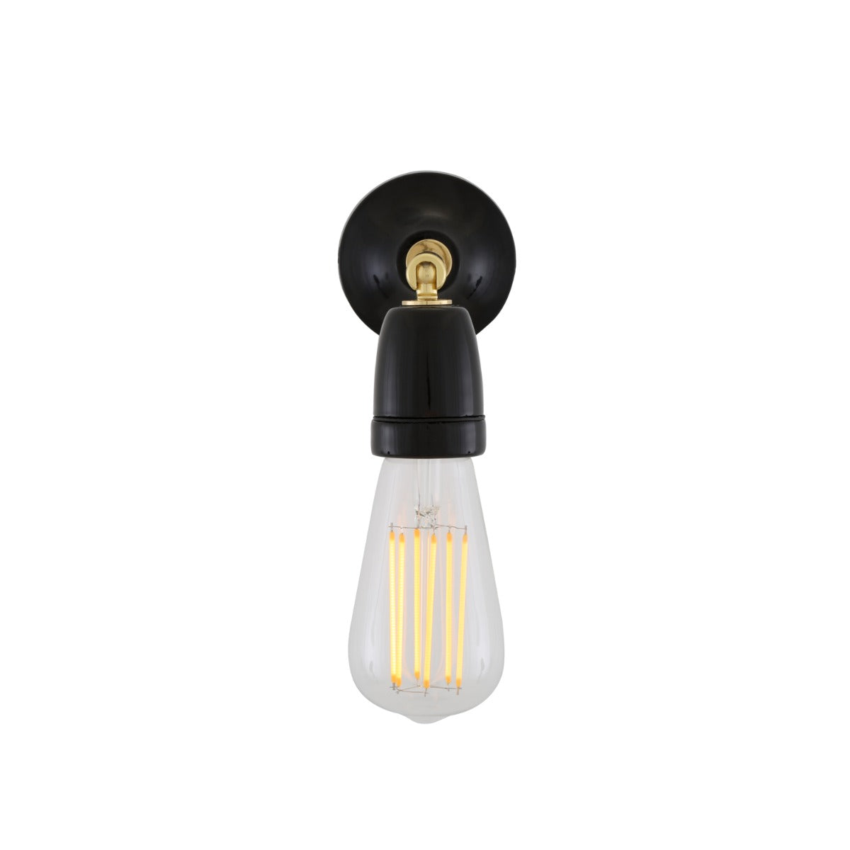 Cabra Wall Light | Black & Brass - View 6