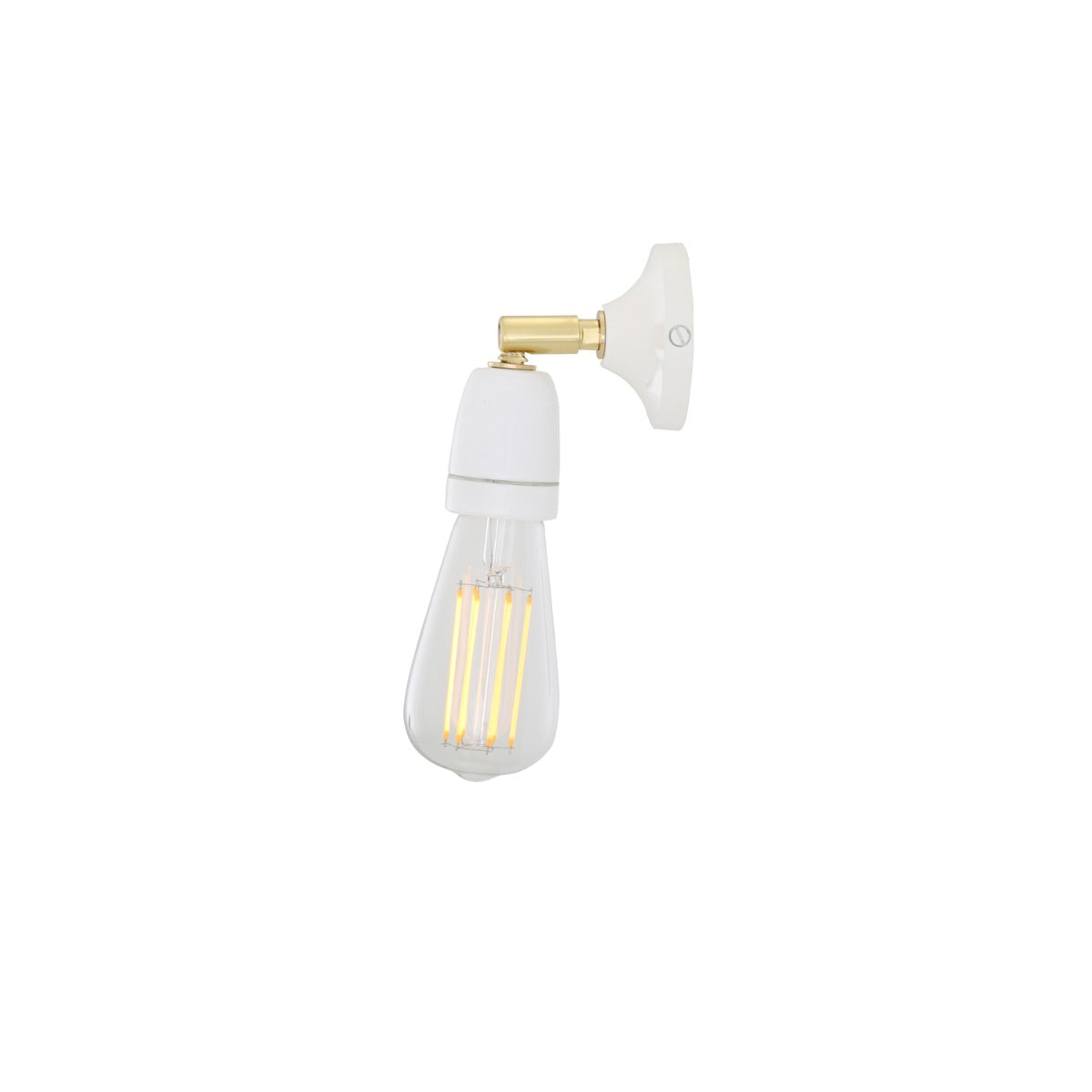 Caltra Wall Light | Black & Brass - View 2