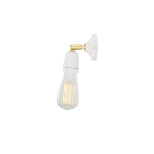 Caltra Wall Light | Black & Brass - View 2