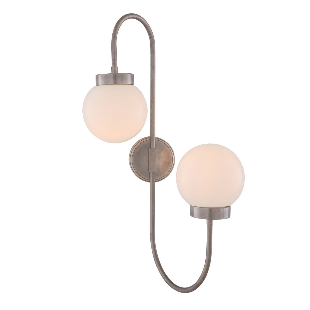 Winslow Wall Light | Satin Brass | Opal Glass - View 3