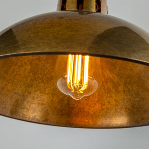 Paris Industrial Brass Swan Neck Wall Light 30cm - View 5
