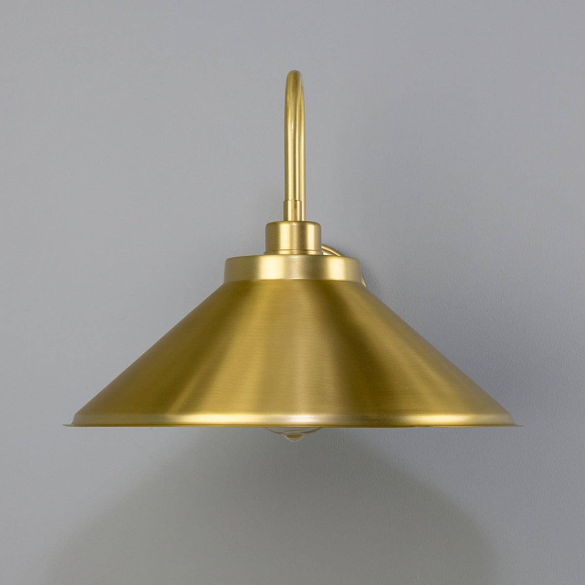Rio Vintage Brass Swan Neck Wall Light 38cm - View 7