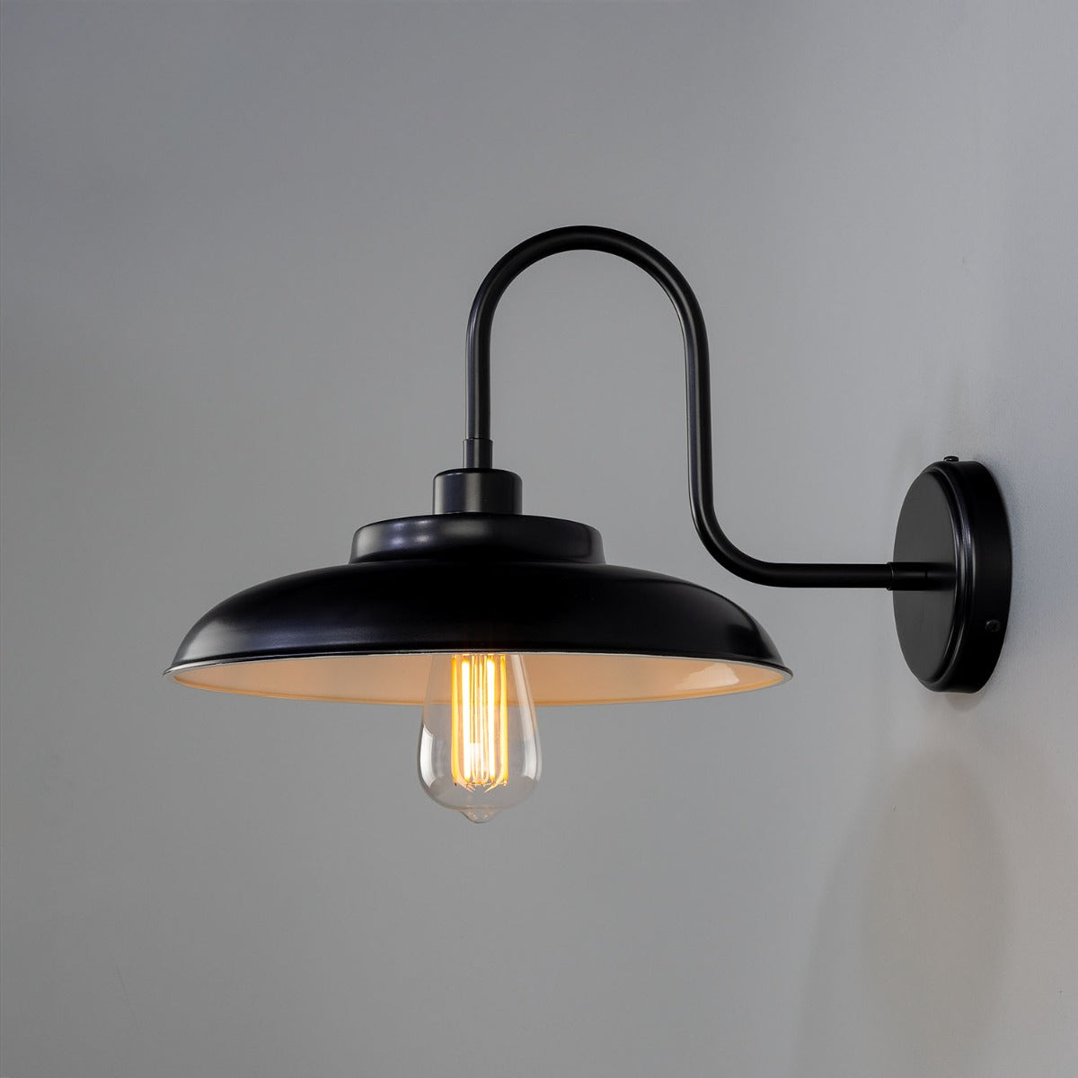 Telal Industrial Brass Factory Swan Neck Wall Light 32cm - View 3