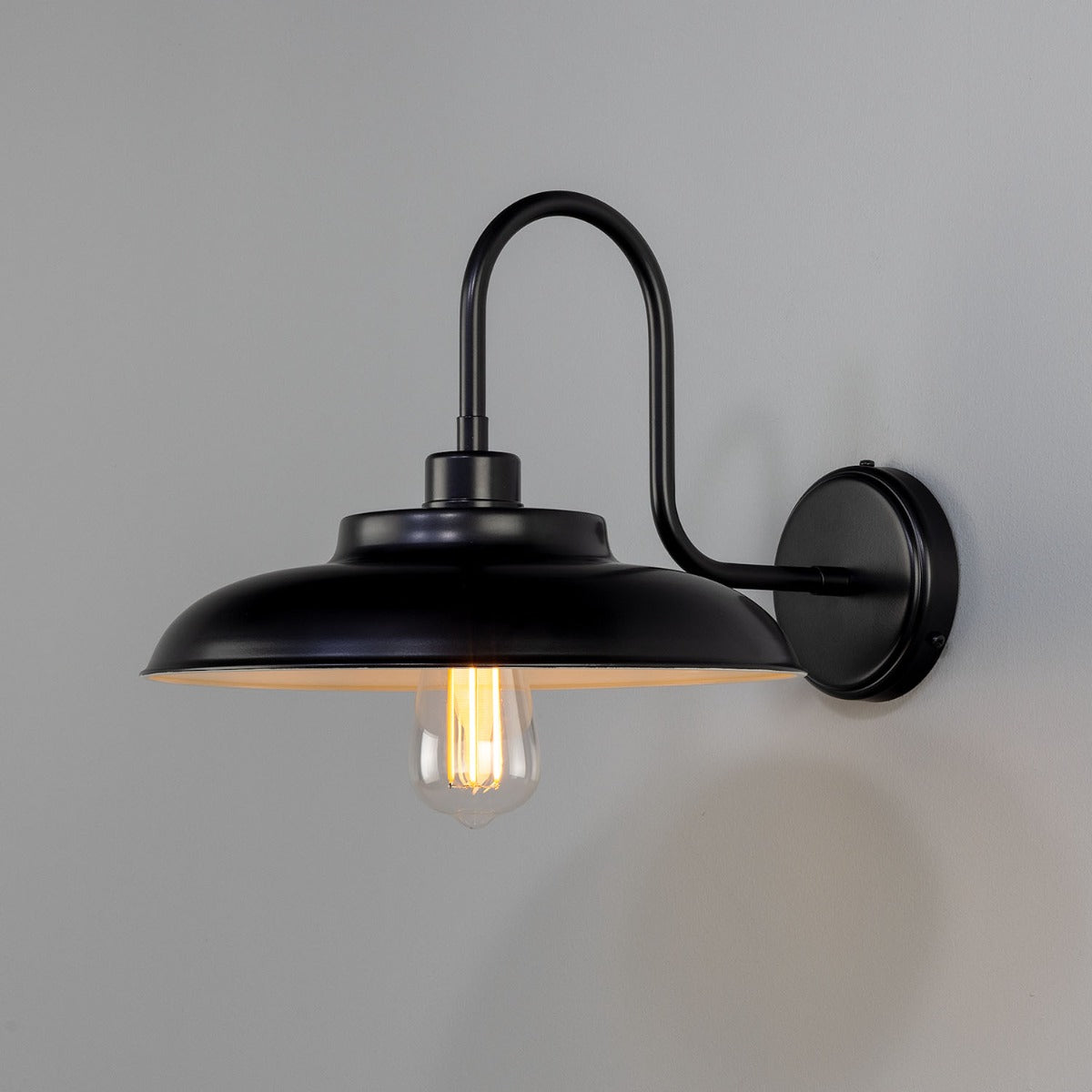 Telal Industrial Brass Factory Swan Neck Wall Light 32cm - Main View