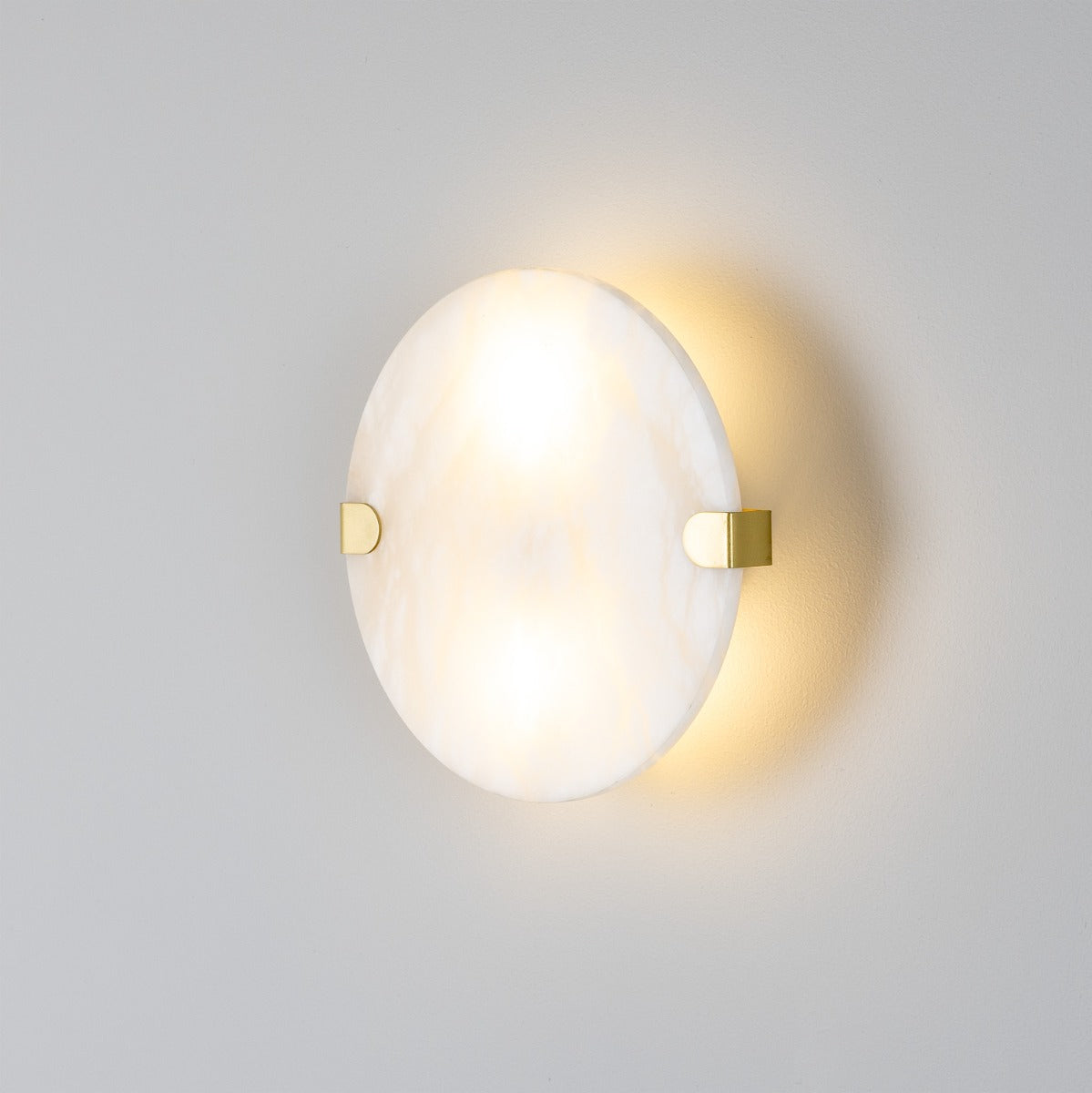 Dundee Circular Alabaster Wall Light - Main View