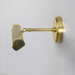 Bilbury Adjustable Reeded Brass Picture Light 35.5cm IP20 - View 10