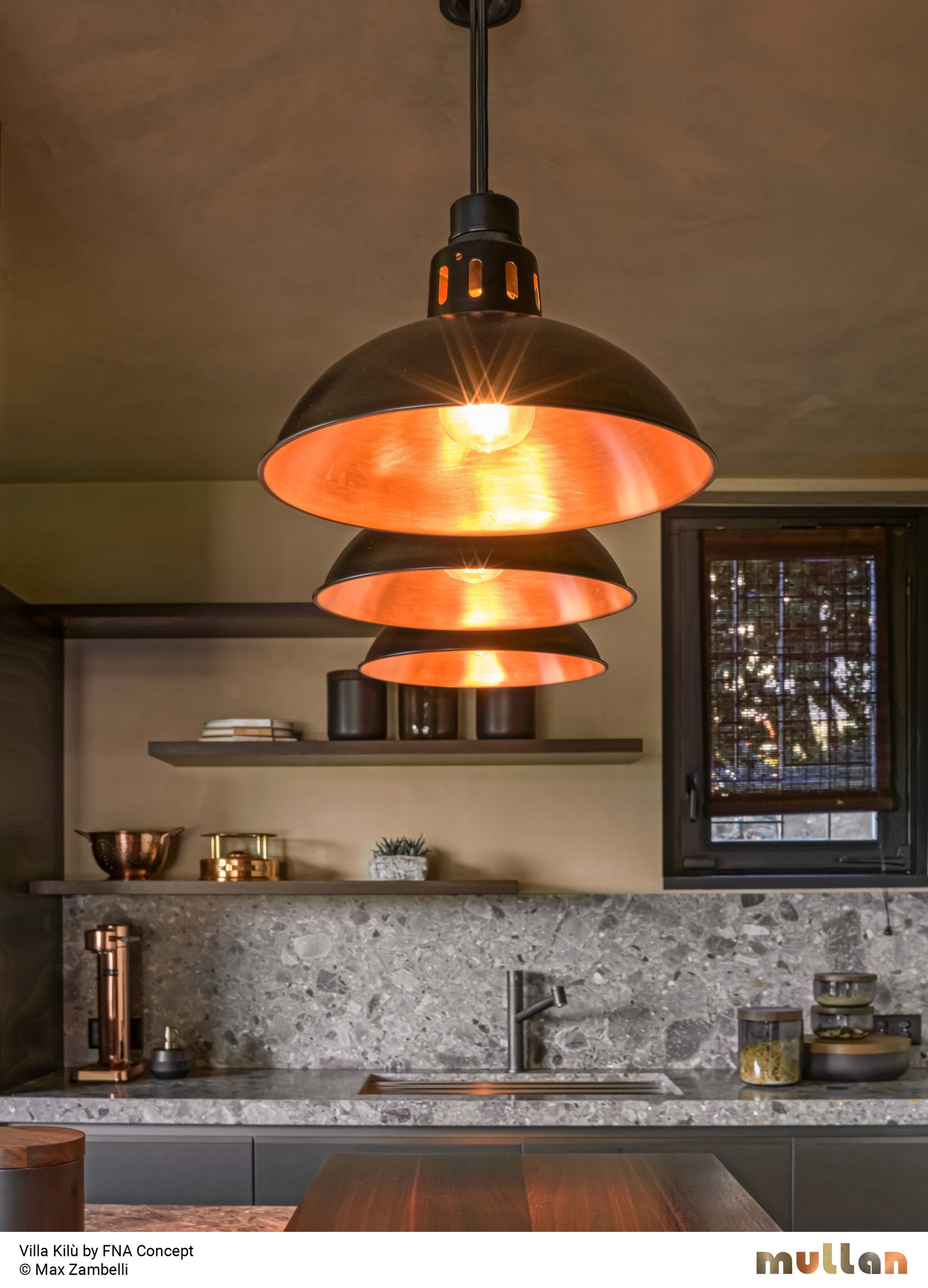 Paris Industrial Brass Pendant Light 30cm - View 23