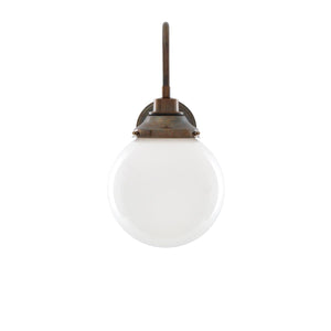 Pelagia Opal Globe Swan Neck Wall Light 20cm IP44 - View 3