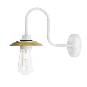 Ren Brass Swan Neck Wall Light IP65 - View 10