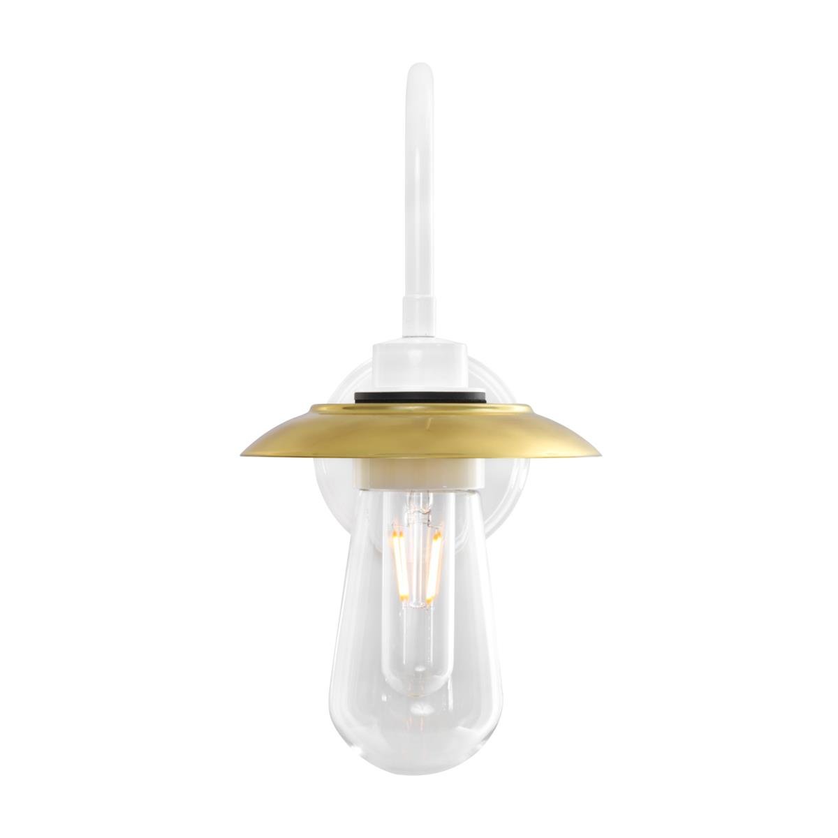 Ren Brass Swan Neck Wall Light IP65 - View 11
